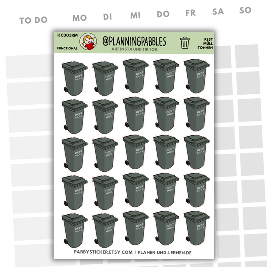 Müllabfuhr Planersticker