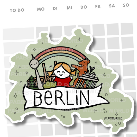 Die Cut BERLIN STICKER FERNSEHTURM Olympiastadion Brandenburger Tor Berliner Bär Touristen Sightseeing Journaling, Scrapbooking & Laptop | handmade