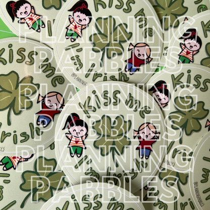 Vinylsticker "Kiss me I'm Irish" | ST. PATRICK'S DAY |  17. März - Irischer Nationalfeiertag | für Party, Journaling & Scrapbooking | 5 cm