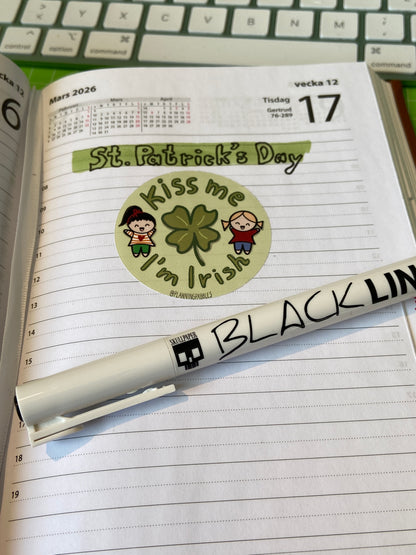 Vinylsticker "Kiss me I'm Irish" | ST. PATRICK'S DAY |  17. März - Irischer Nationalfeiertag | für Party, Journaling & Scrapbooking | 5 cm