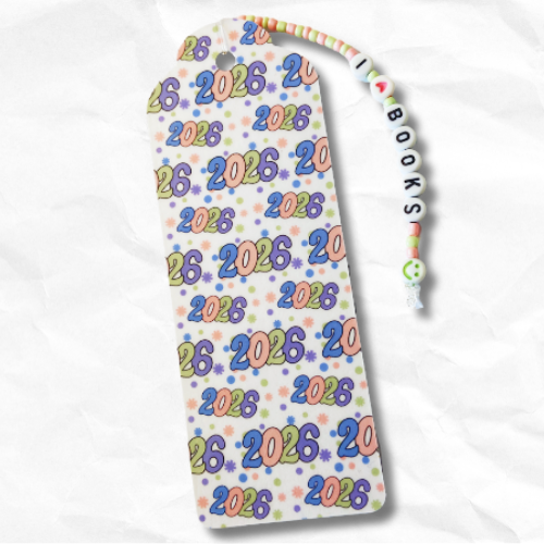 2026 | Lesezeichen mit Kette "I LOVE BOOKS"