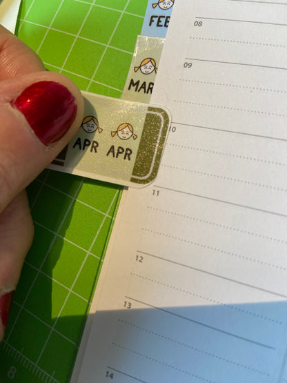 Monthly Tabs | Planer Labels für Hobonichi, Journals und Notebooks | Jahreszeiten